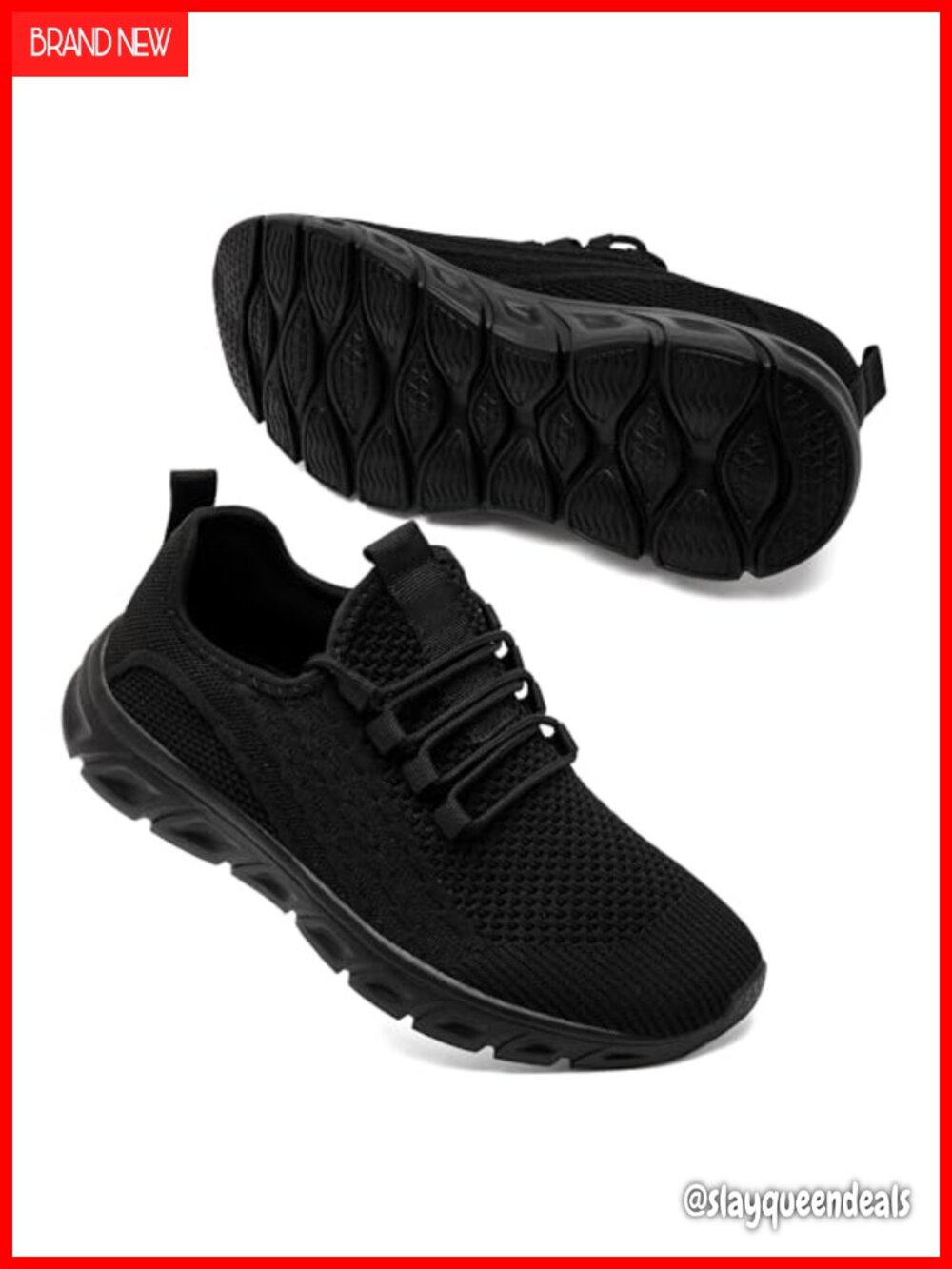 Women's Slip On Walking Shoes Lightweight Breathable Knit Non Slip Athletic